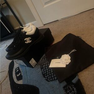 CHANEL Monochrome Athletic Shoes